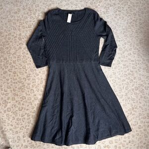 Talbots fine merino wool dress (NWT, gray, size M)
